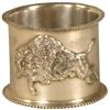 Image 1 : Silver Plated Napkin Ring, embossed with Buffalo