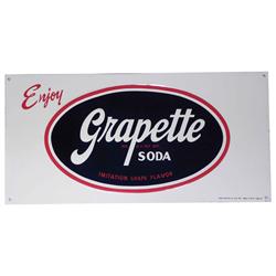 1940's Embossed tin Grapette Soda Sign