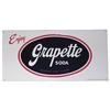 Image 1 : 1940's Embossed tin Grapette Soda Sign