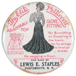 Celluloid Pocket Mirror for the Elite Petticoat