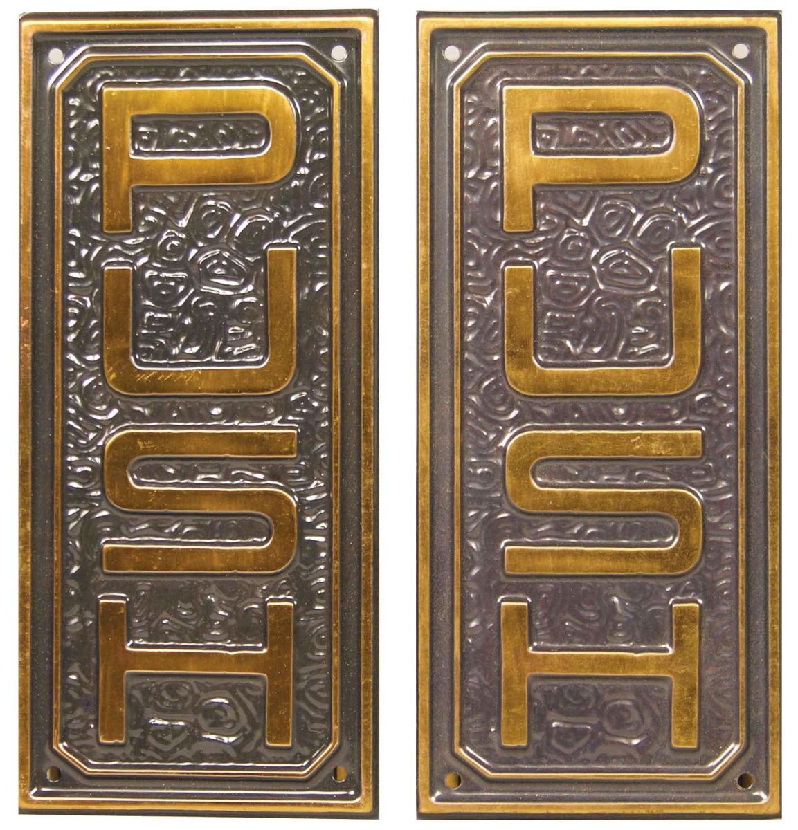 Pair of Brass Push/Pull Door Plates
