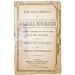 Circa 1880's Encyclopedia of Valuable Information