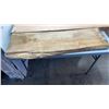 Image 2 : 2 CEDAR SLABS - ONE LIVE EDGE, 5 FOOT LONG AND 42 INCHES LONG