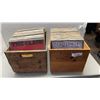 Image 1 : 2 WOOD CRATES OF RECORDS - ROCK AND OTHER