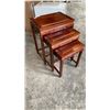 Image 1 : 3 PIECE ROSEWOOD NESTING ENDTABLE SET