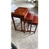 Image 2 : 3 PIECE ROSEWOOD NESTING ENDTABLE SET