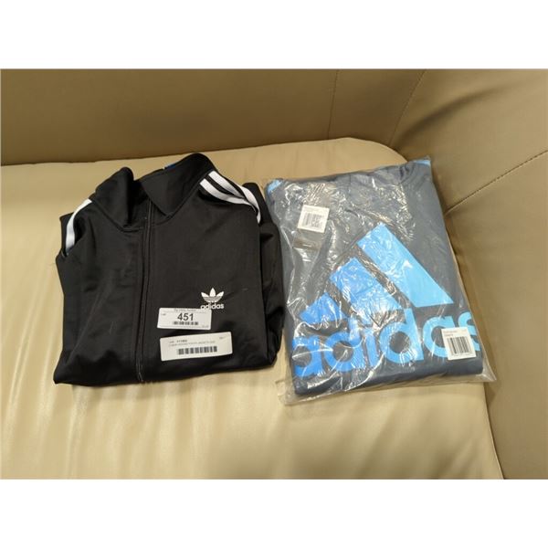 2 NEW ADIDAS YOUTH JACKETS SIZE LARGE