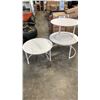 Image 1 : 3 PIECE ROUND METAL COFFEE TABLE SET - METAL WITH STONE LOOK TOP