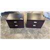 Image 1 : PAIR OF MODERN 2 DRAWER NIGHTSTANDS