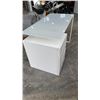 Image 2 : MODERN WHITE GLASSTOP 3 DRAWER DESK