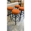 Image 2 : 4 METAL BASE BAR STOOLS