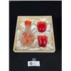 Image 2 : Nice Boxed Set  of Asian Relief Glass Art