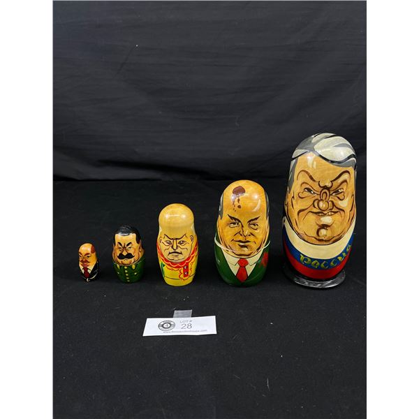 Set of Russian Soviet Leaders Nesting Dolls