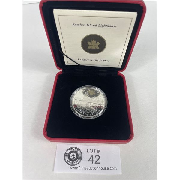 2004 1 Ounce Silver Coin Sambro Island In Mint Box