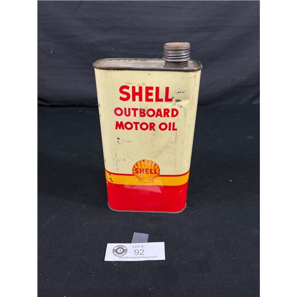 Vintage Shell Outboard Motor Oil Tin