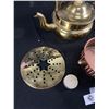 Image 3 : Vintage Brass Kettle and Candle Holder