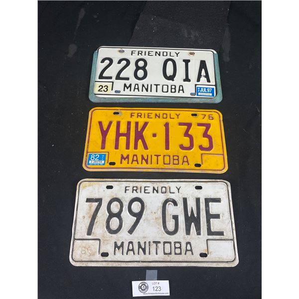 Lot of Vintage Manitoba Plates