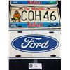 Image 3 : Lot of 3 Vintage Yukon License Plates plus Ford Plate