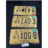 Image 1 : Lot of 3 Vintage Yukon License Plates