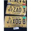 Image 3 : Lot of 3 Vintage Yukon License Plates