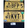 Image 2 : Pair of Vintage Yukon License Plates plus 1 extra