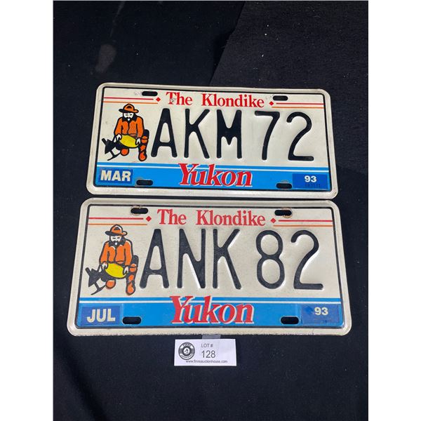 2 Vintage Yukon License Plates