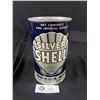 Image 1 : Very Nice shape Vintage Silver Shell, 1 QT Motor Oil Tin, Empty