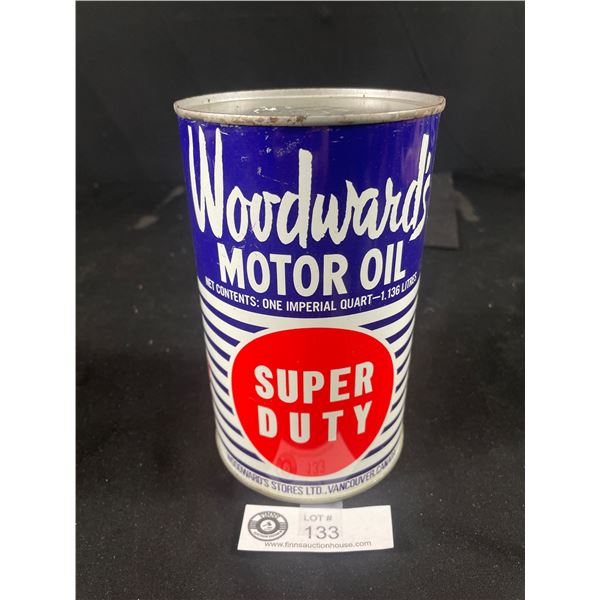 Full Vintage Woodwards Super Duty Motor Oil Tin