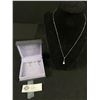 Image 1 : Vintage Sterling Silver w/Opal & Diamond (?) Necklace & Earring Set