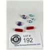 Image 1 : Natural Gemstones 13.285 ct. Various Sizes & Cuts- Amethyst,Coral, Swiss Blue Topaz