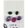 Image 2 : Natural Gemstones 9.845 ct. Various Sizes and Cuts - Amethyst, Ruby, Black Opal