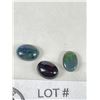 Image 2 : Natural Black Opals 2.765 ct Various Sizes Oval Cabochons- Ethiopia - Heated for Colour Enhancement