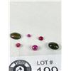 Image 2 : Natural Gemstones 3.995 ct Various Sizes & Cuts- Black Opals, Ruby