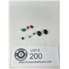 Image 1 : Natural Gemstones 3.375 ct Various Sizes and Cuts - Emerald, Ruby, Black Opal