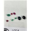 Image 2 : Natural Gemstones 3.375 ct Various Sizes and Cuts - Emerald, Ruby, Black Opal