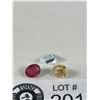 Image 2 : Natural Gemstones 6.995 ct Various Sizes & Cuts - Yellow Sapphire, Ruby,Sky Blue Topaz