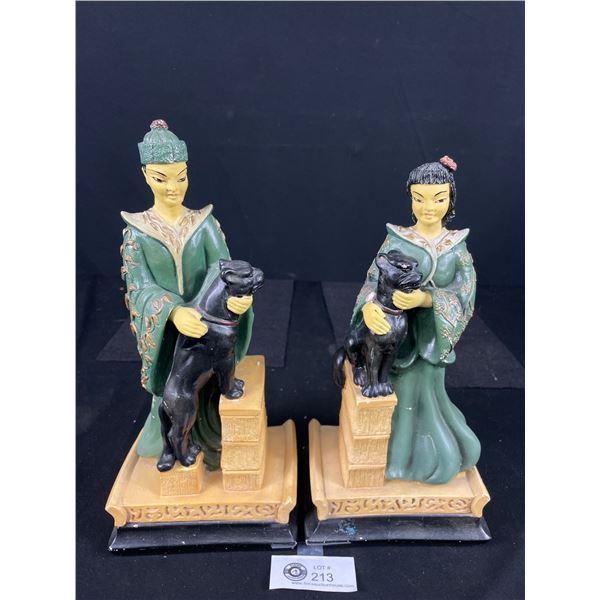 Pair of 1960's Asian People Statues