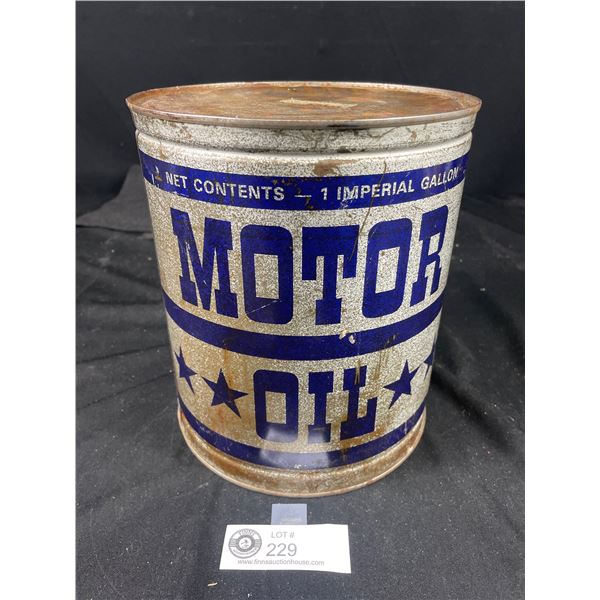 Vintage Canadian Tire 1 gallon Motor Oil Can, Full