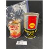 Image 1 : 2 Vintage Shell Motor Oil Cans