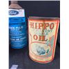 Image 3 : Full Ford Brake Fluid Tin, and Hippo Oil Can, Both Full