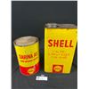 Image 1 : 2 Vintage Shell Cans, Grease and Valve Lubricant