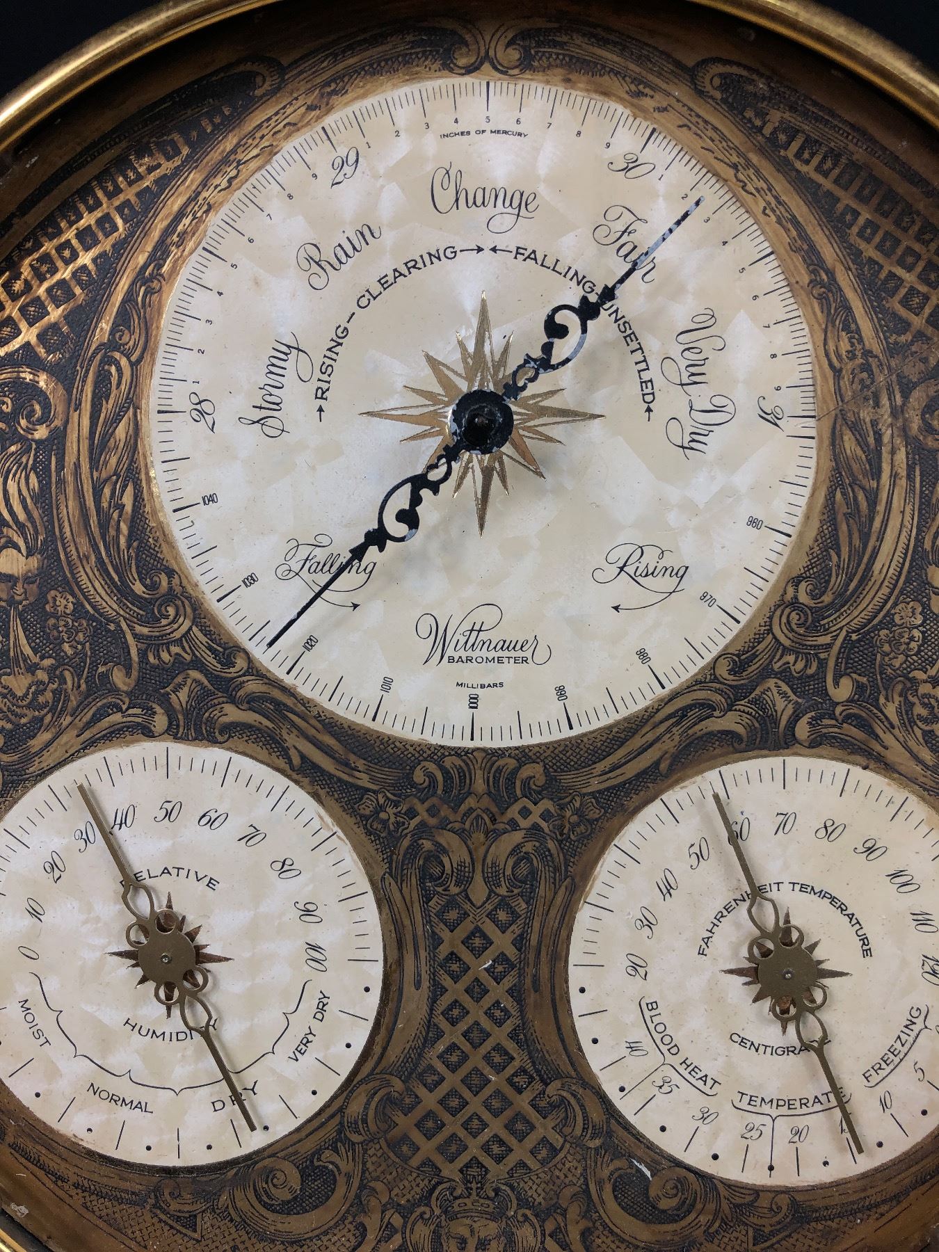 Tableau Barometer Longings Wittnauer Vintage Barometer