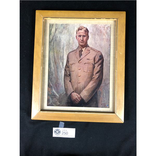 Framed Military Portrait Picture