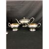 Image 3 : Vintage Teapot and Cream and Sugar, Silver Plated + Glasses and Thermos