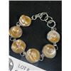 Image 3 : Silver Plated with Coin Pearls Toggle Bracelet 6.5" Length