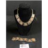 Image 1 : Very Old Copper Choker Necklace with Matching Bracelet Set