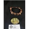 Image 1 : Vintage Renoir Copper Bracelet & Baptiste 2000 Copper Enamal Brooch