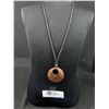 Image 1 : Vintage Hand Crafted Haida Copper Pendant with Black Cord Necklace