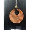 Image 3 : Vintage Hand Crafted Haida Copper Pendant with Black Cord Necklace