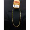 Image 1 : Unusual Heavy Gold Plated Links Necklace Extra Long 24"